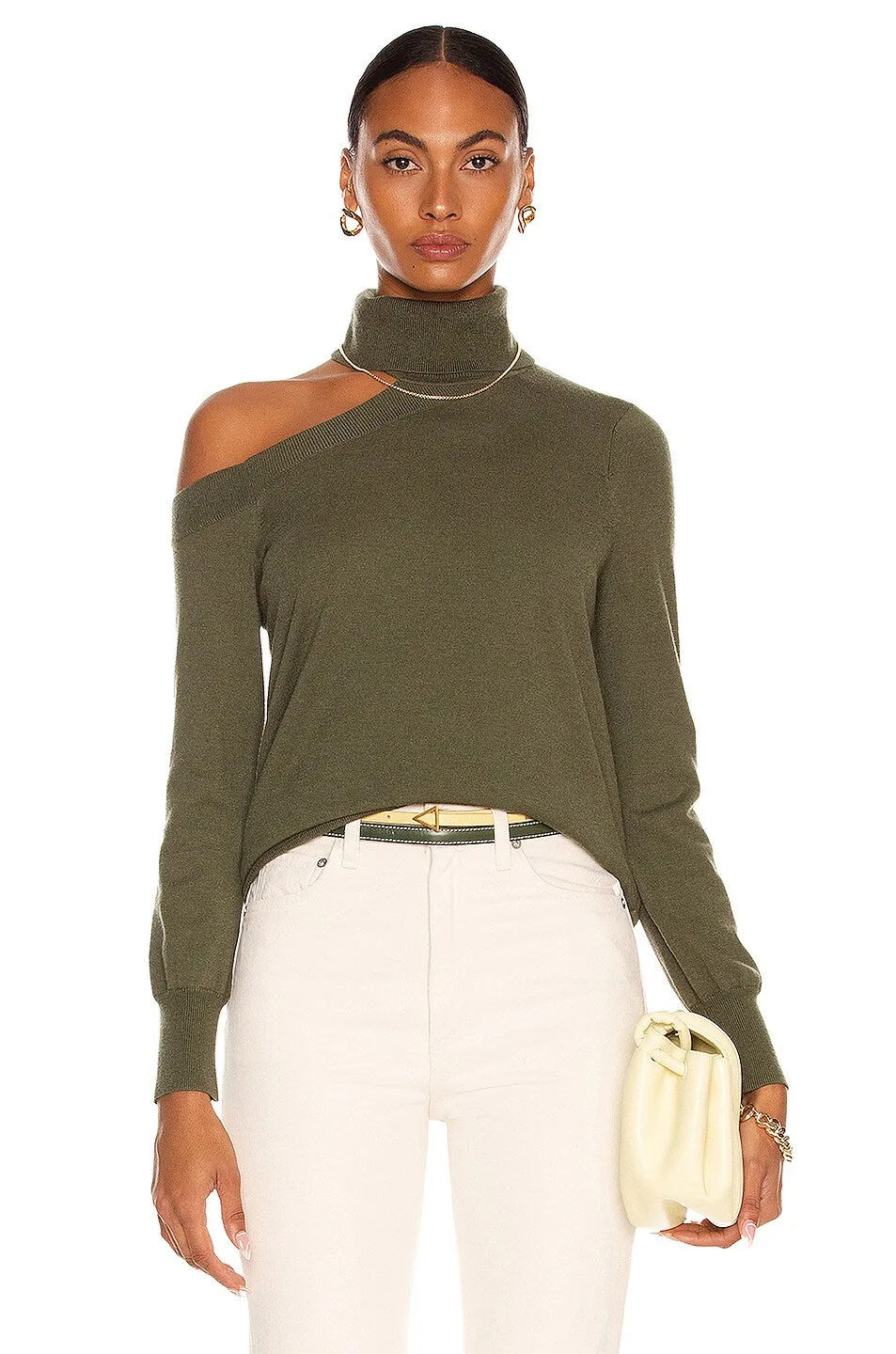 8579txnA L'AGENCE Easton Shoulder sweater