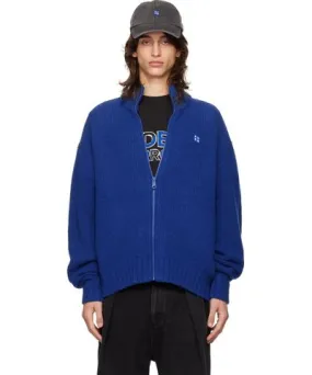 ADER error Blue TRS Tag 01 Zip-Up Sweater