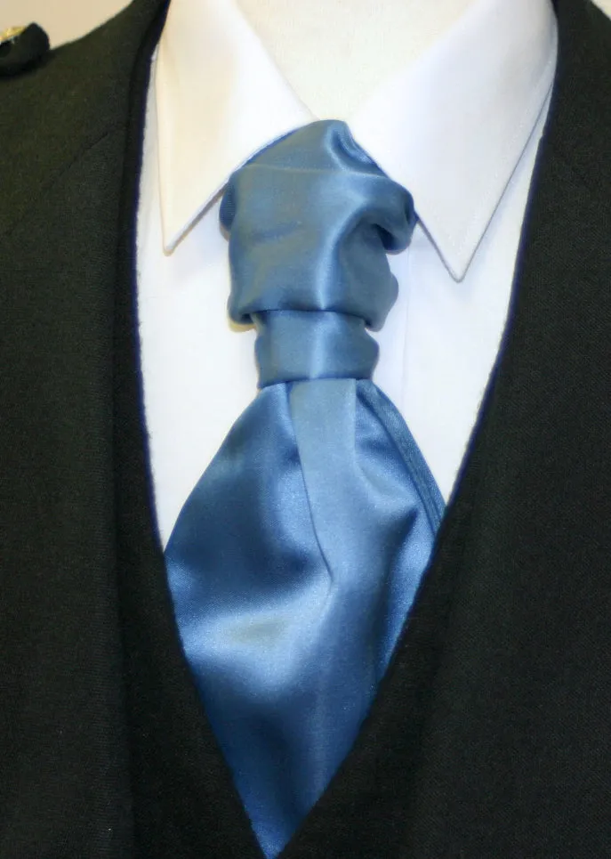 Airforce blue ruche cravat