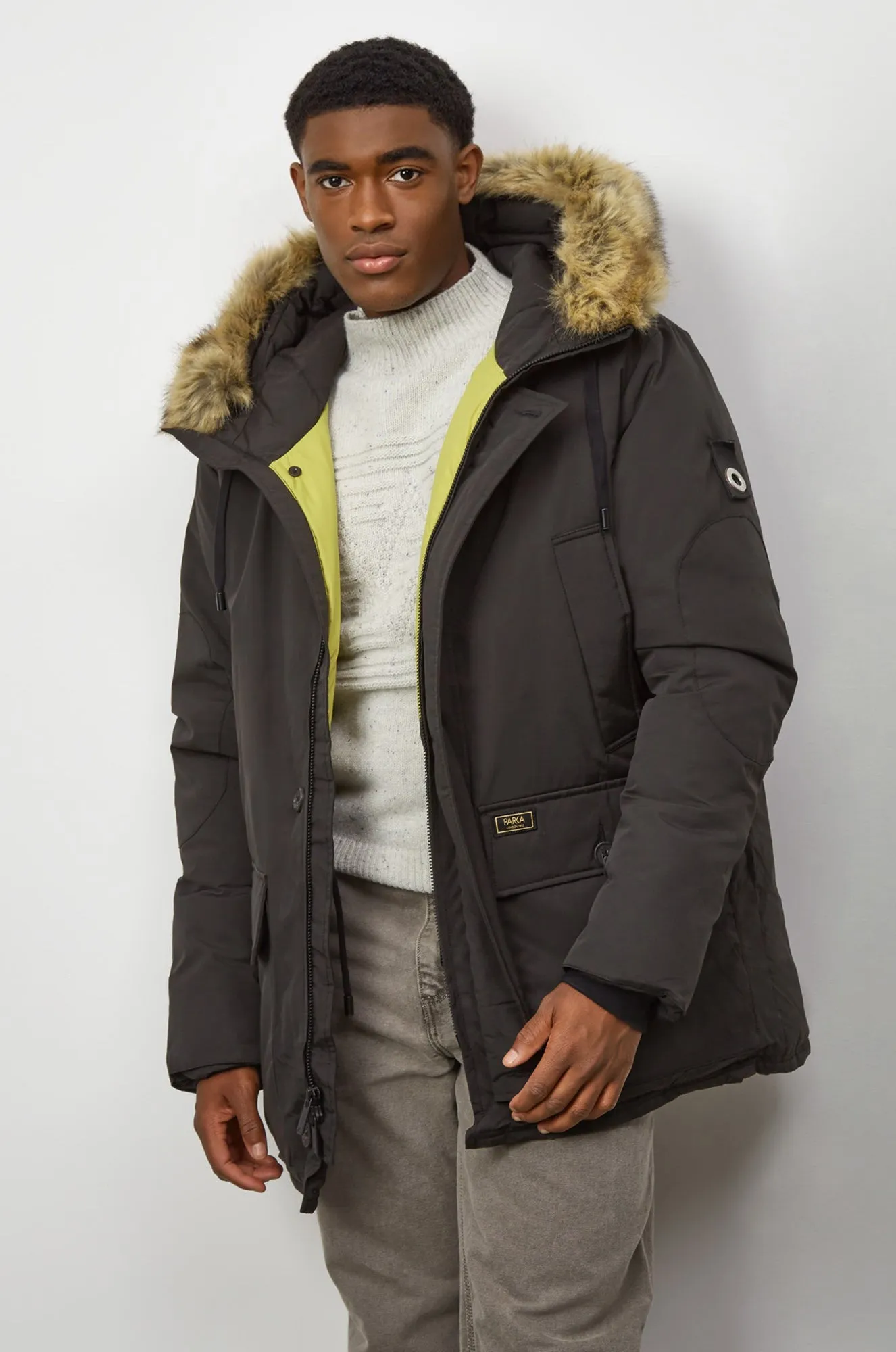 Alaska Mid-Length Faux Fur Parka