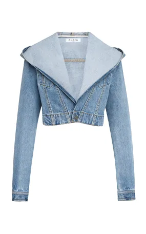 ALAÏA Hooded Denim Jacket