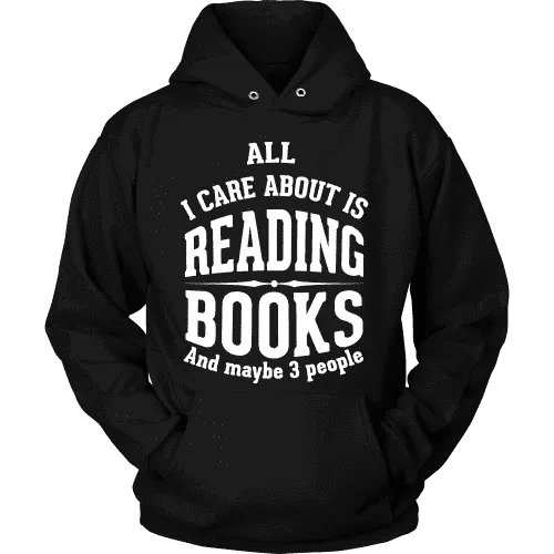 All i care about is reading books Hoodie