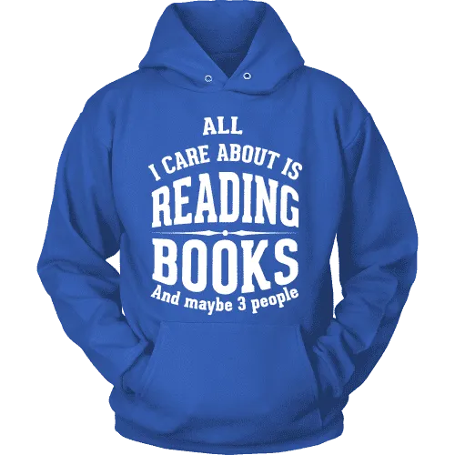 All i care about is reading books Hoodie