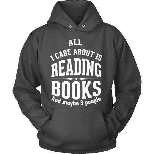 All i care about is reading books Hoodie