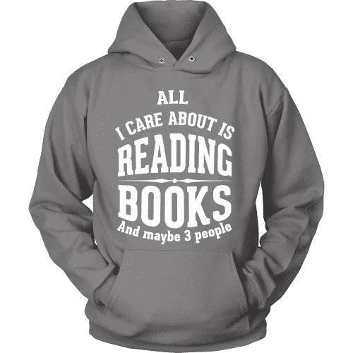 All i care about is reading books Hoodie