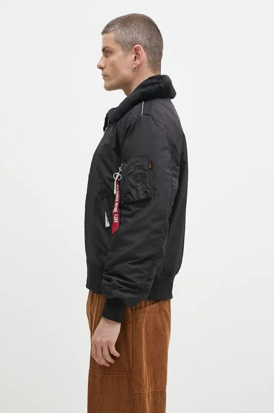 Alpha Industries bomber jacket Injector III men's black color 143104.03