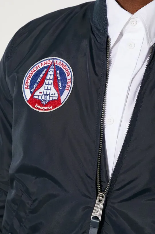 Alpha Industries reversible bomber jacket MA-1 TT NASA Reviersible II men's navy blue color