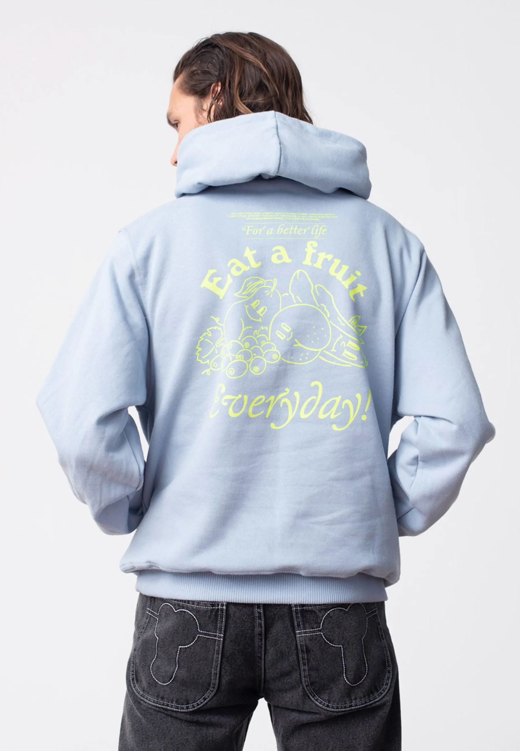 Angry For More Hoodie - washed blue