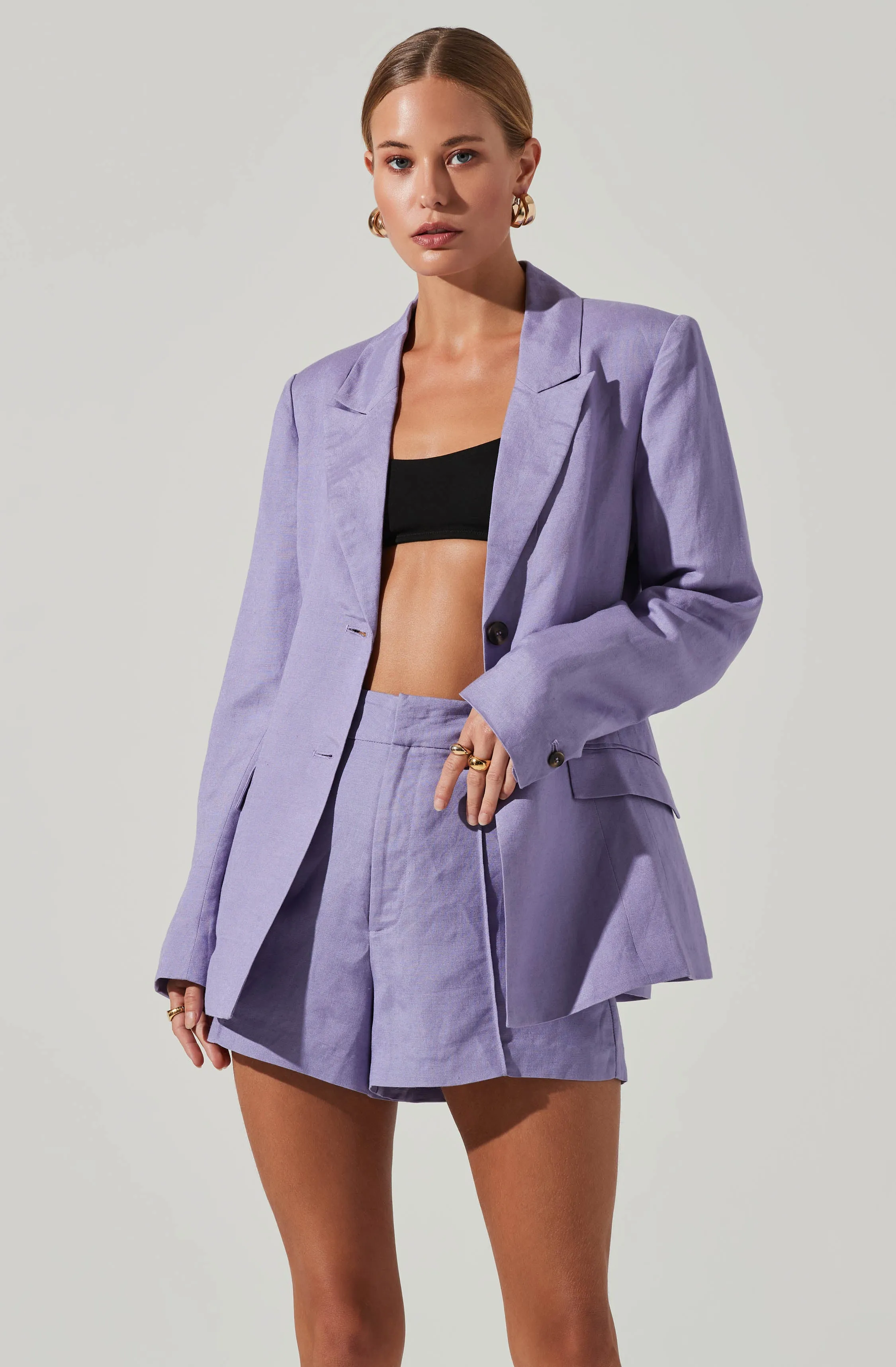 Ayra Front Button Blazer