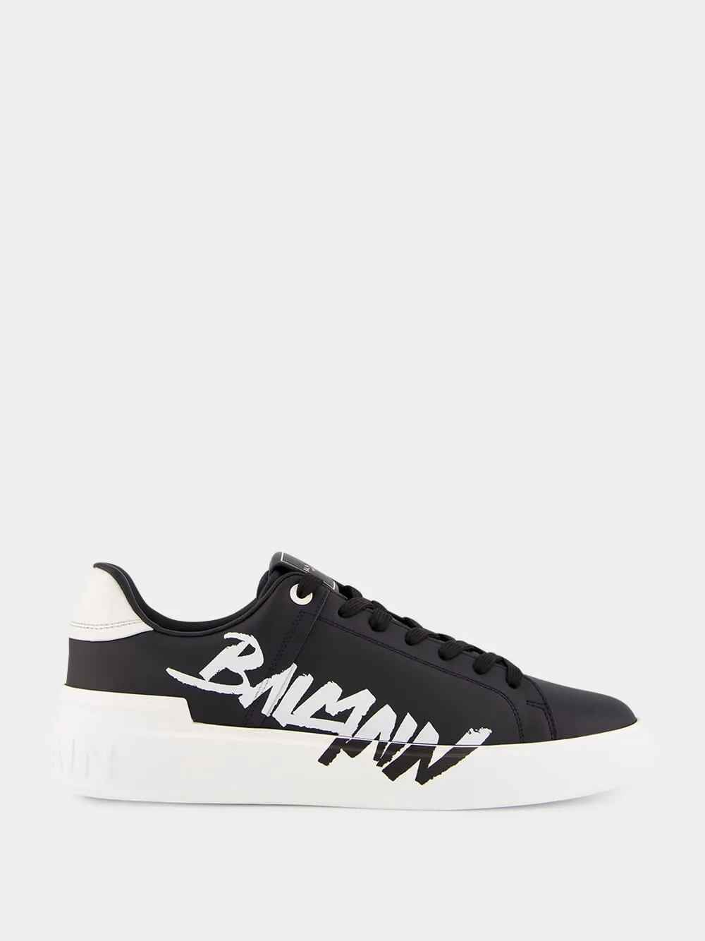 B-Court Calfskin Printed Logo Sneakers