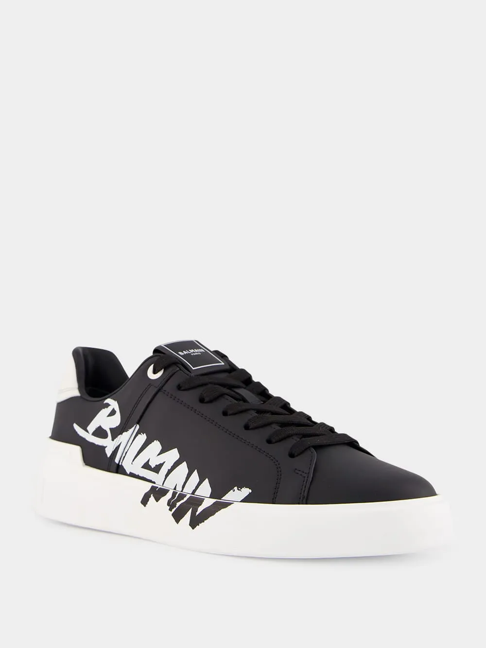 B-Court Calfskin Printed Logo Sneakers