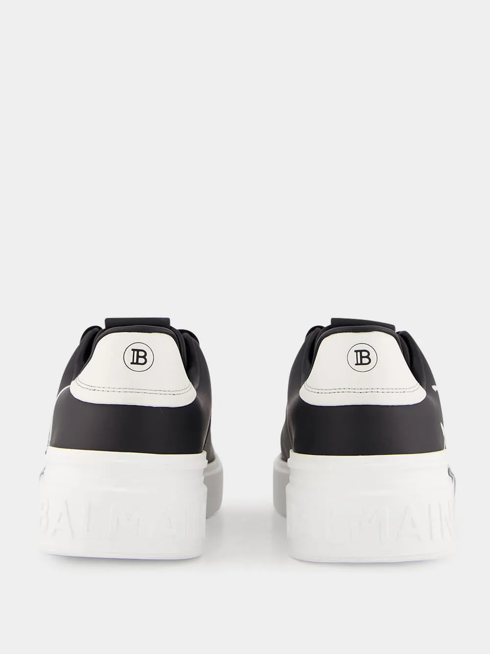 B-Court Calfskin Printed Logo Sneakers