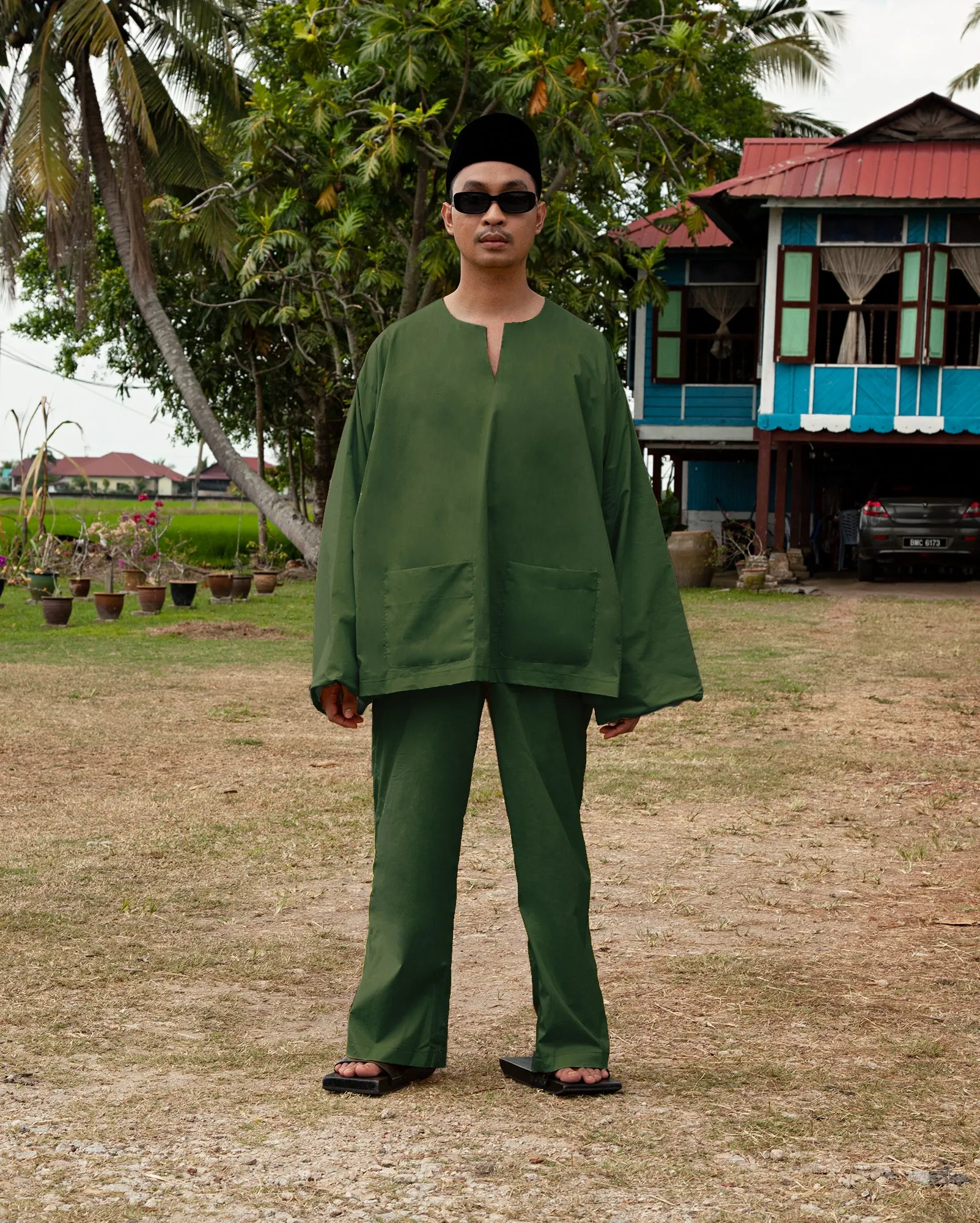 Baju Melayu Li Bai (Army)