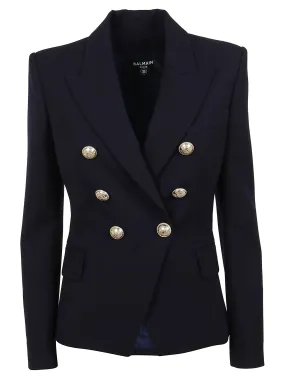 Balmain Notched Lapel 6 Button Double-Breasted Blazer