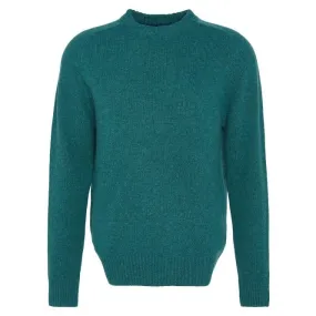 Barbour Mens Grangetown Merino Crew Neck Sweater in Classic Green