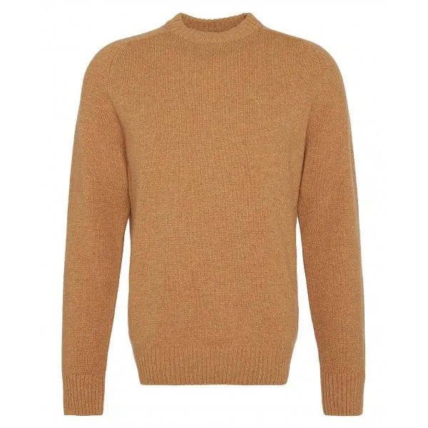 Barbour Mens Grangetown Merino Crew Neck Sweater in Harvest Gold