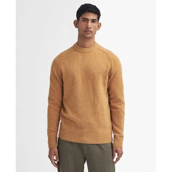 Barbour Mens Grangetown Merino Crew Neck Sweater in Harvest Gold