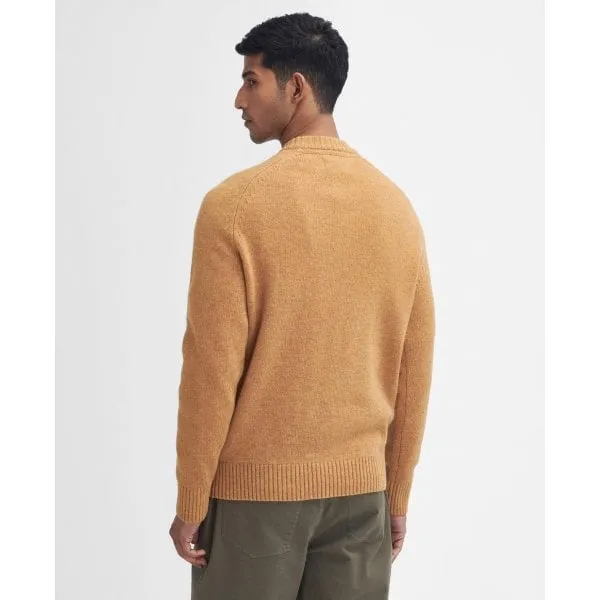 Barbour Mens Grangetown Merino Crew Neck Sweater in Harvest Gold