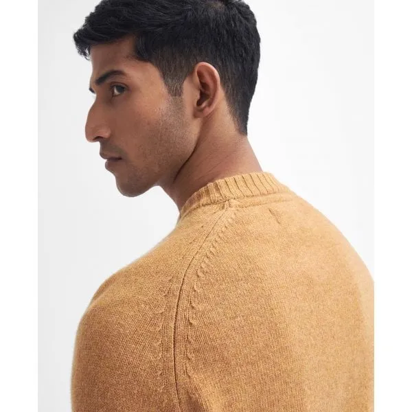 Barbour Mens Grangetown Merino Crew Neck Sweater in Harvest Gold