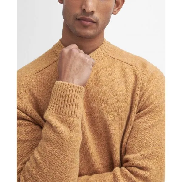 Barbour Mens Grangetown Merino Crew Neck Sweater in Harvest Gold