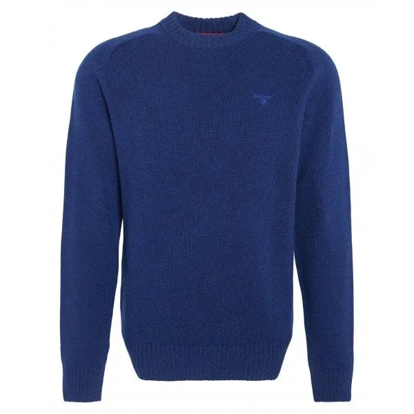 Barbour Mens Grangetown Merino Crew Neck Sweater in Inky Blue