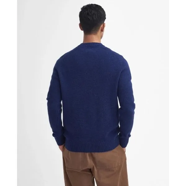 Barbour Mens Grangetown Merino Crew Neck Sweater in Inky Blue