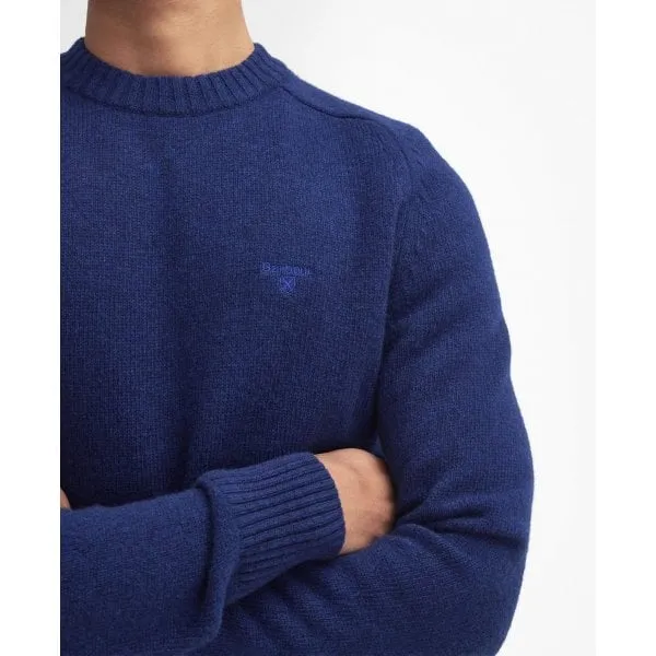 Barbour Mens Grangetown Merino Crew Neck Sweater in Inky Blue