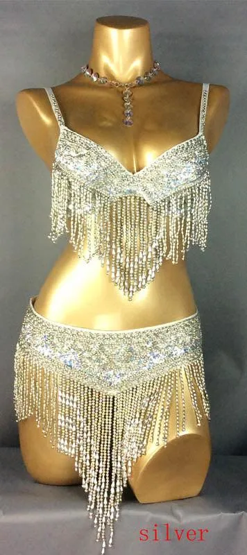 Beaded Belly Dance Costume Set Sexy Carnival