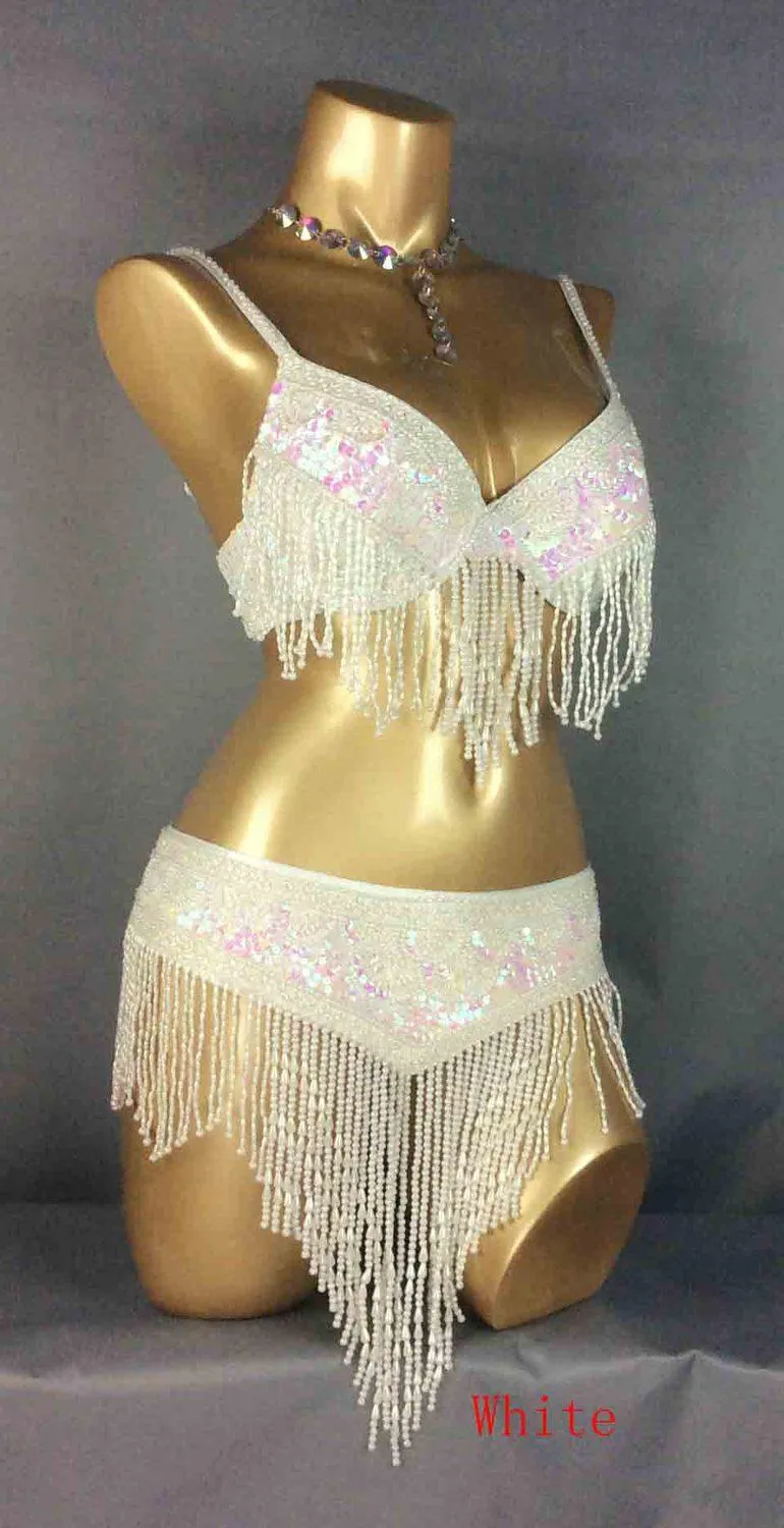 Beaded Belly Dance Costume Set Sexy Carnival