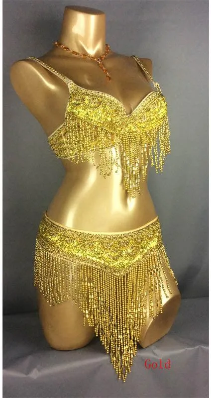 Beaded Belly Dance Costume Set Sexy Carnival