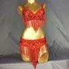 Beaded Belly Dance Costume Set Sexy Carnival