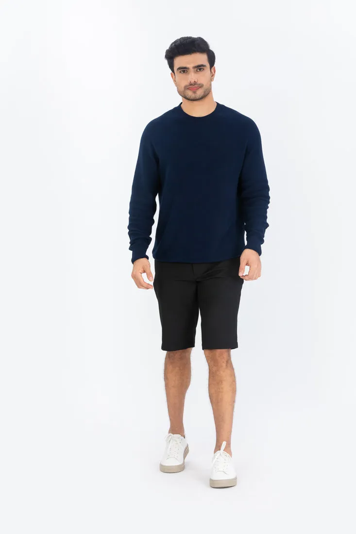 Black All Weather Essential Stretch Chino Shorts