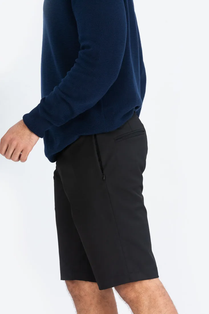 Black All Weather Essential Stretch Chino Shorts