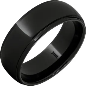 Black Diamond Ceramic Domed Ring