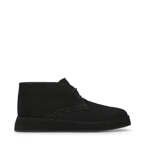 Black suede desert boots