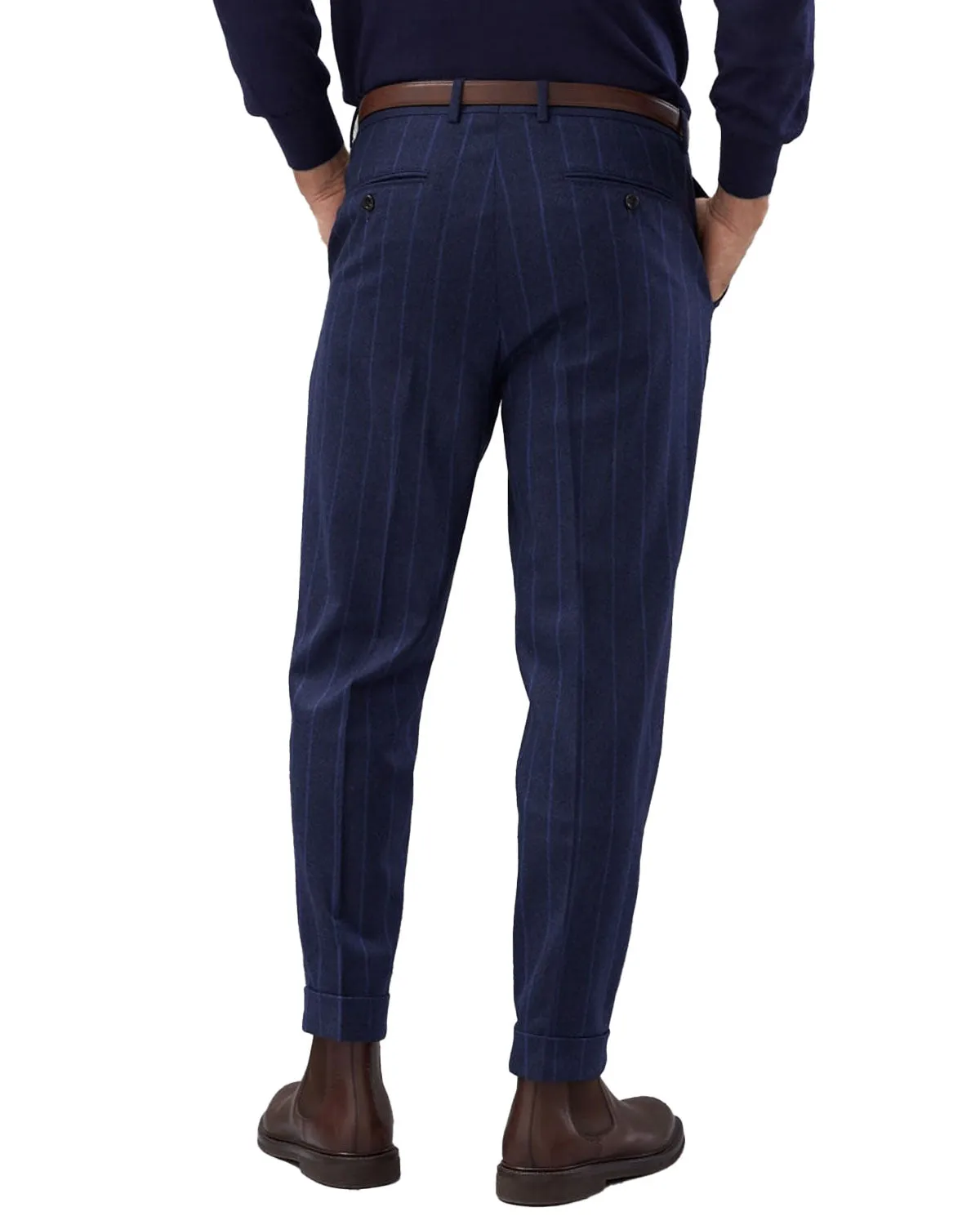 Blue Denim Light Flannel Stripe Suit