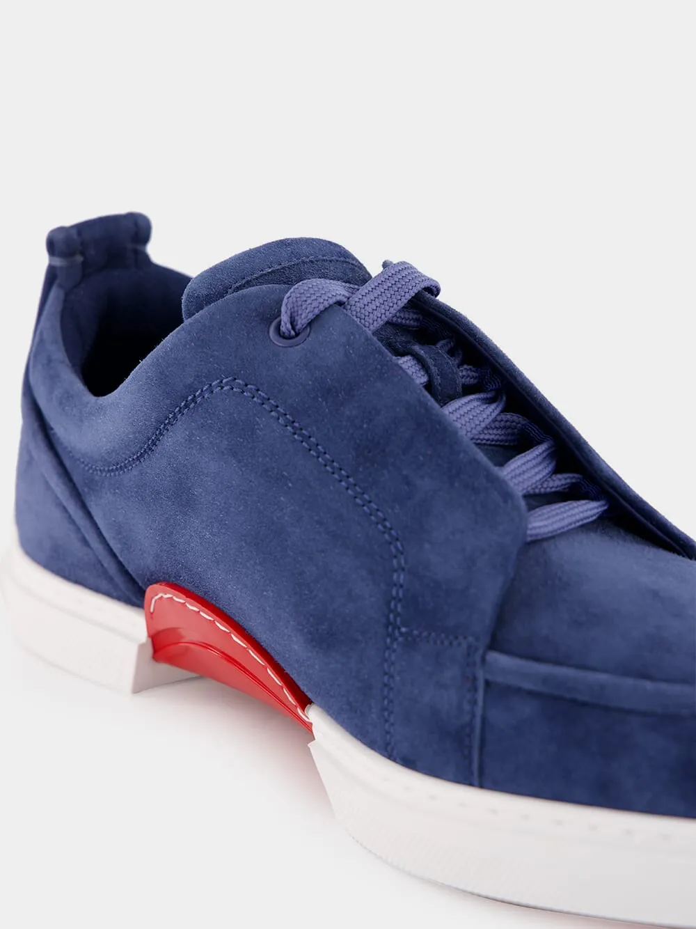 Blue Jimmy Veau Denim Velours Sneakers