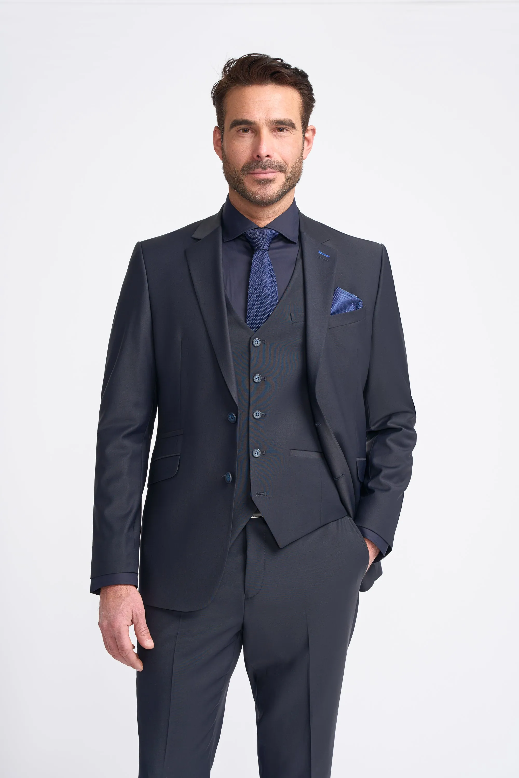 Bond Midnight Blue Three Piece Suit