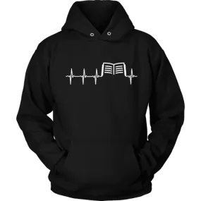 Book heart pulse Hoodie