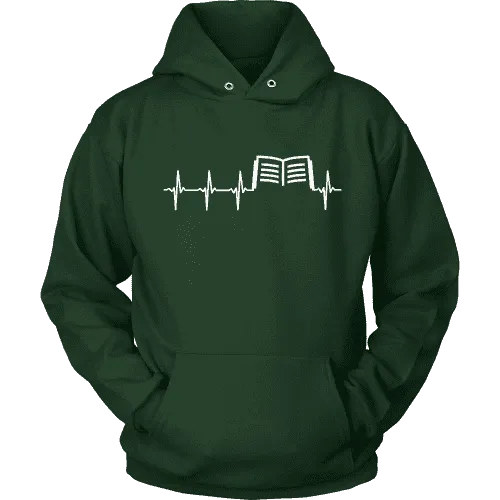 Book heart pulse Hoodie