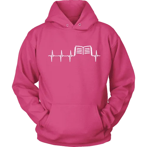 Book heart pulse Hoodie