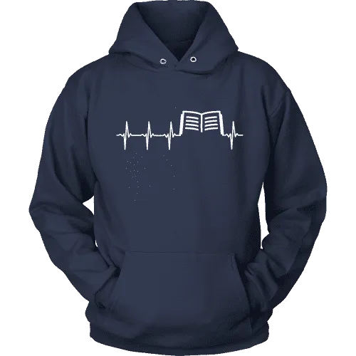 Book heart pulse Hoodie