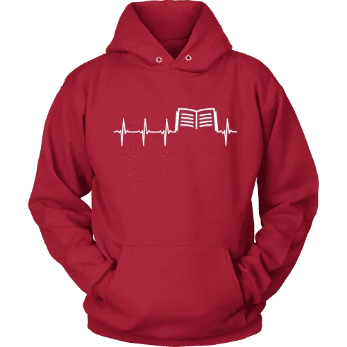 Book heart pulse Hoodie