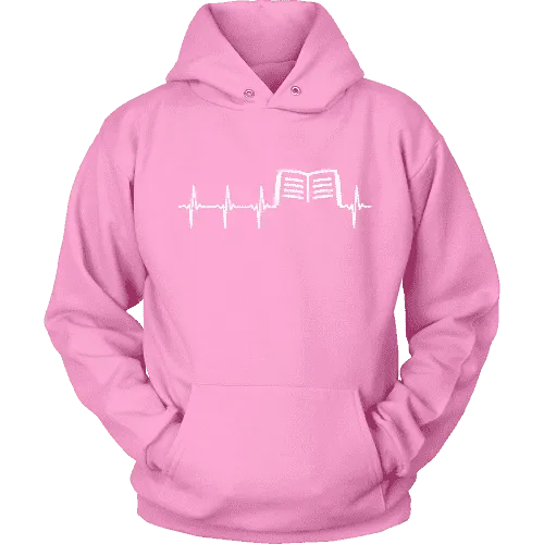 Book heart pulse Hoodie