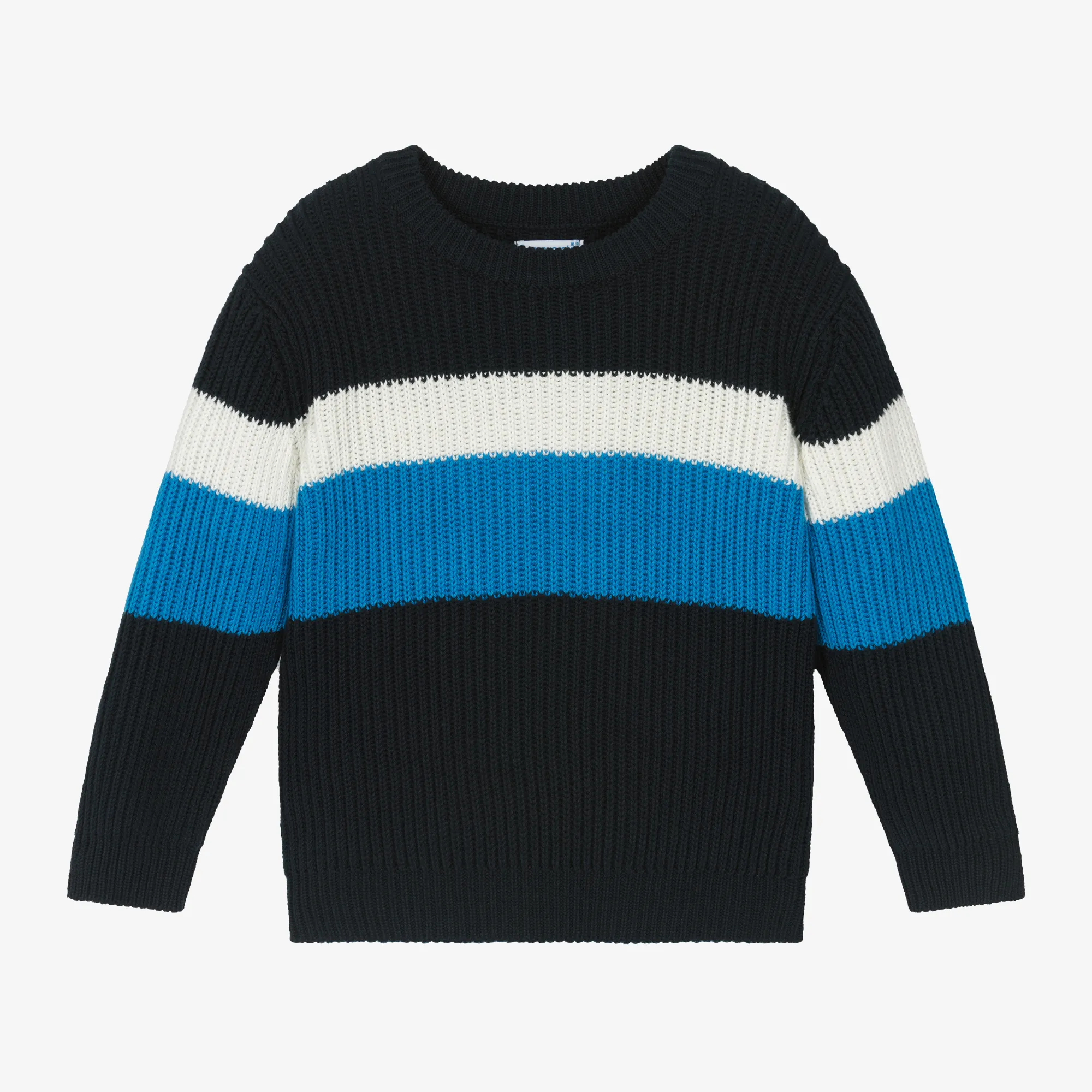 Boys Blue Colourblock Sweater