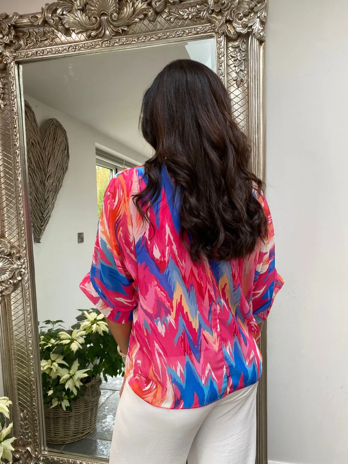 Bright Patterned Tie Top Annie