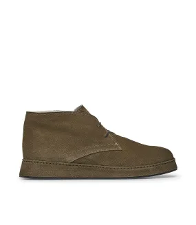 Brown suede desert boots