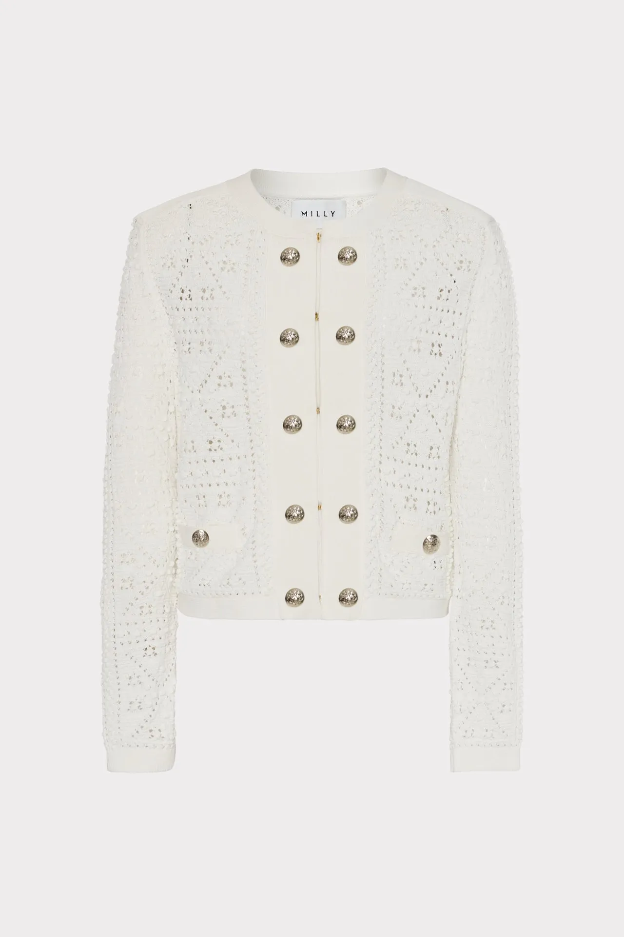 Bubble Pointelle Knit Jacket