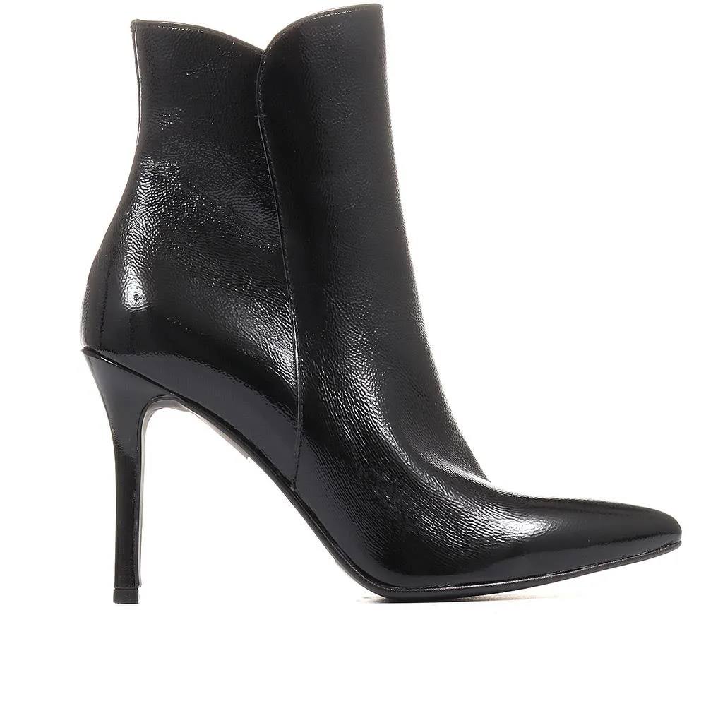 Cadence Heeled Leather Ankle Boots - CADENCE / 322 536