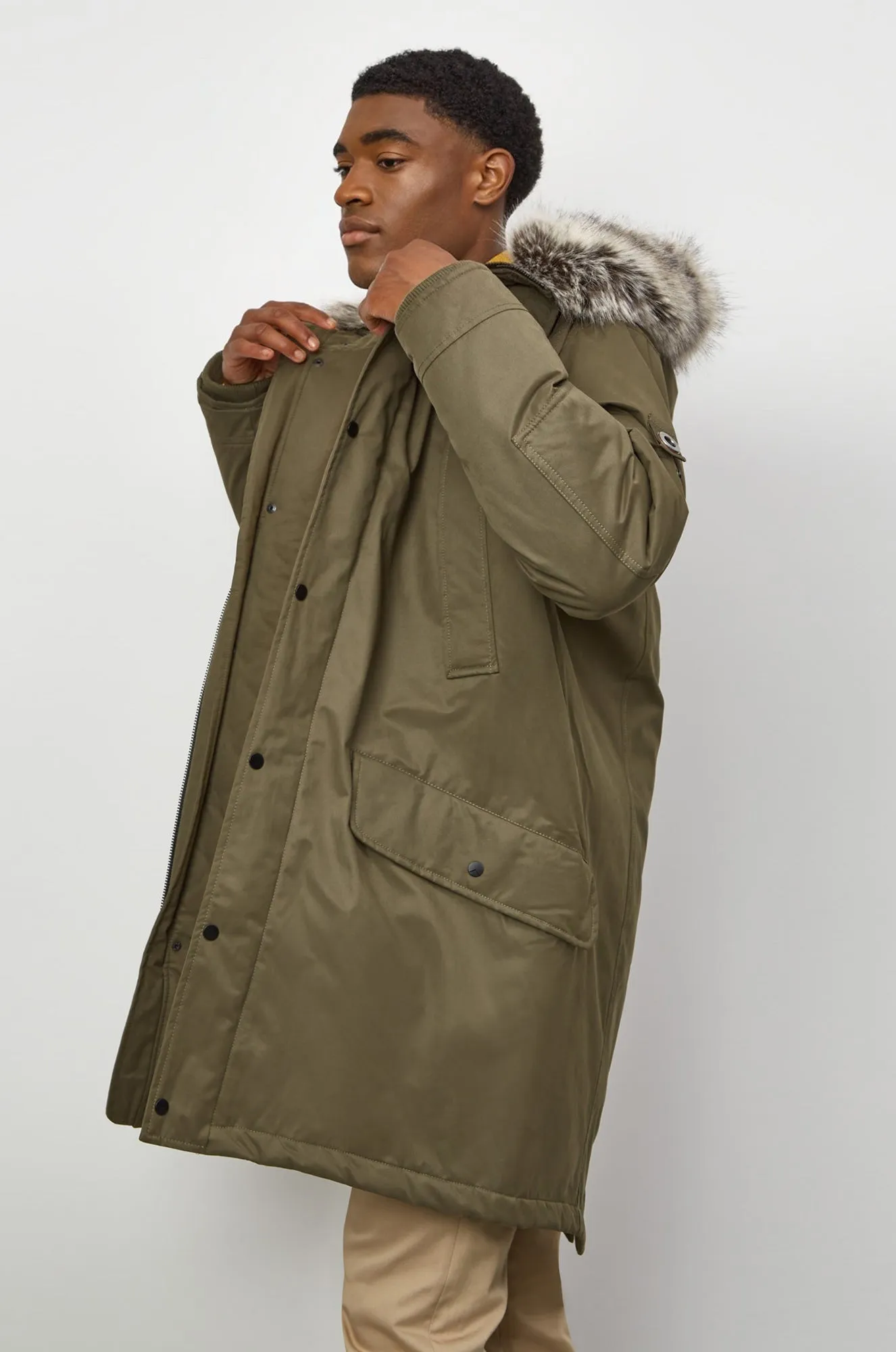 Carnaby Long-Length Faux Fur Parka